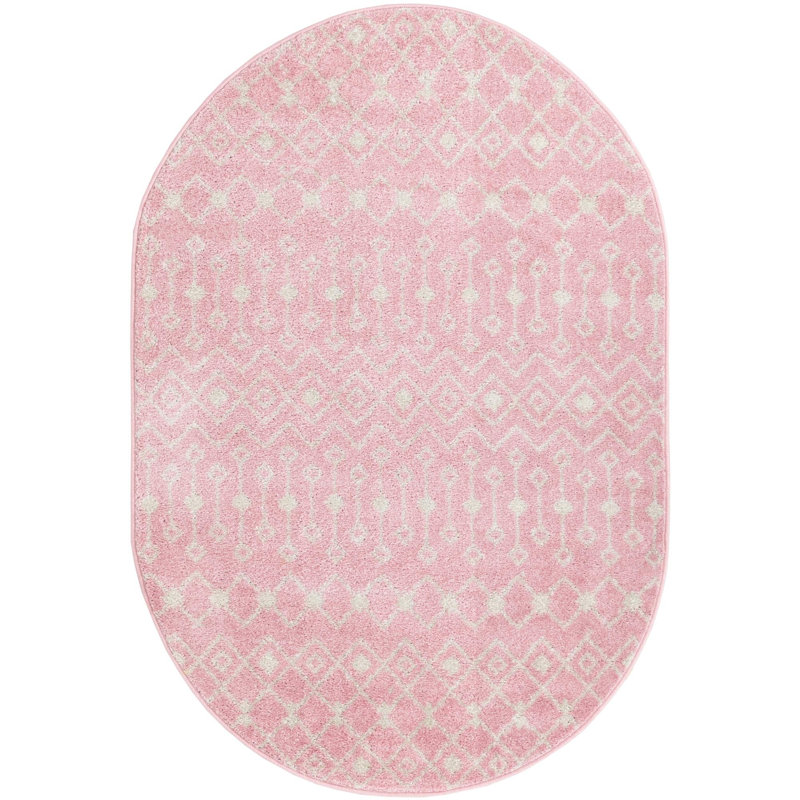 Abstract Indoor Rug, Oval 4'1" x 6'1"