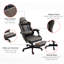 Fauteuil de jeu de course brun, fauteuil de jeu en cuir Diamond Pu, fauteuil inclinable pivotant à haut dossier, avec repose-pieds, support lombaire, hauteur réglable