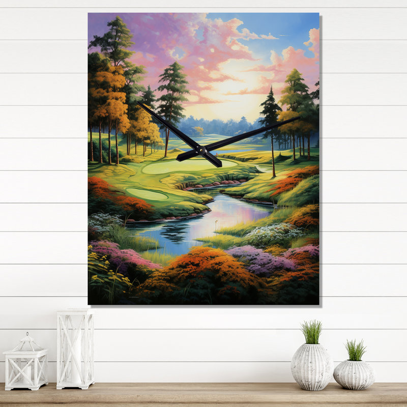 Golf Enchanted Greens - Horloge murale sport surdimensionnée, Petit