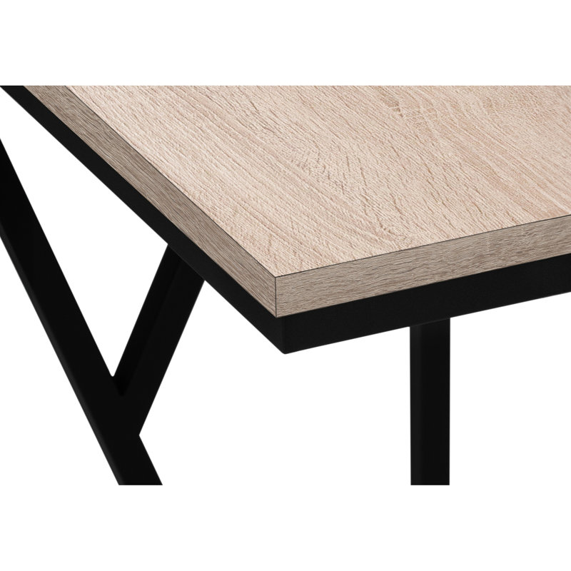 Table de bout avec charme - taupe et éléments métalliques