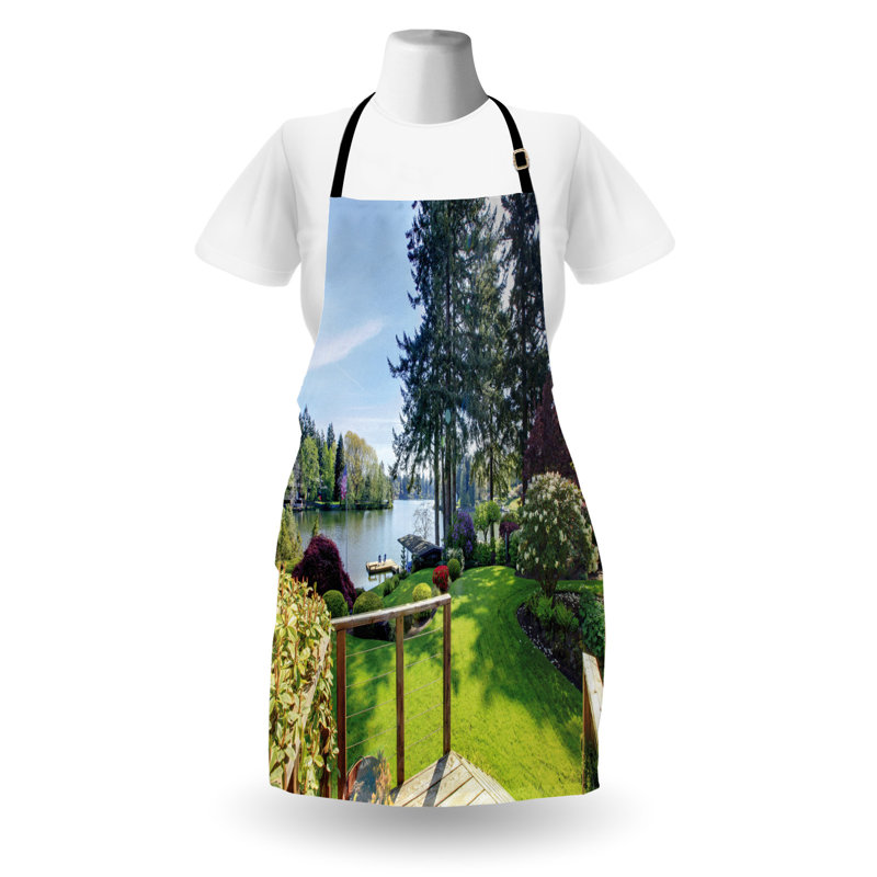 East Urban Home Nature Apron Unisex, Backyard Garden Spring, Adult Size, Multicolor