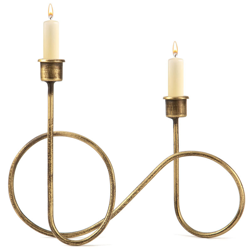 Porte-bougie style laiton torsadé, porte-bougie pour décoration de table, fête, mariage, pendaison de crémaillère