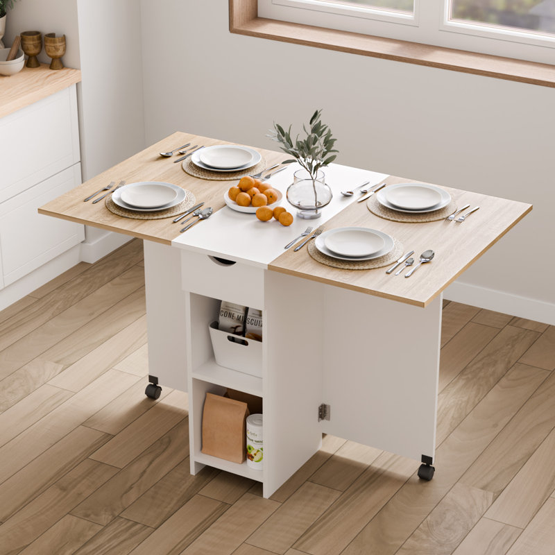 Friedhorst Trestle Dining Table, White, Medium Wood