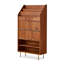 Vitrine 29,84 "en bois massif brun standard
