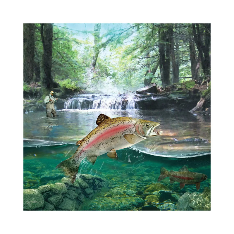 Below The First Waterfall - Wrapped Canvas Print, 30.48 cm H x 30.48 cm W
