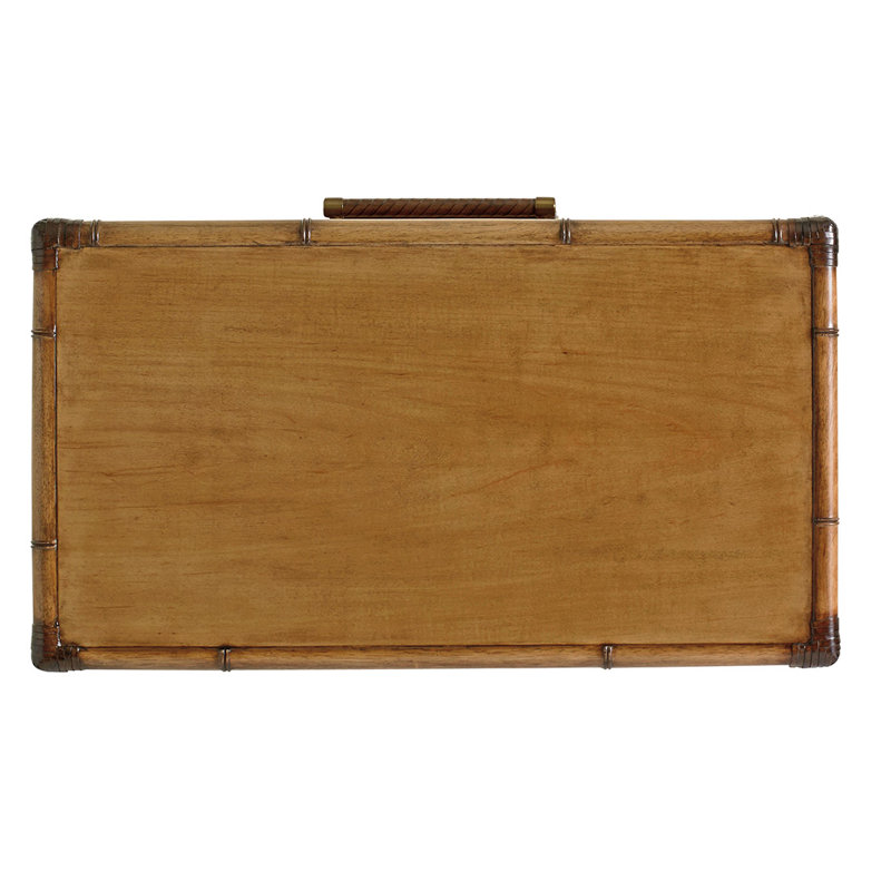 Brown Maple Veneer Coastal 7-Drawer Chest