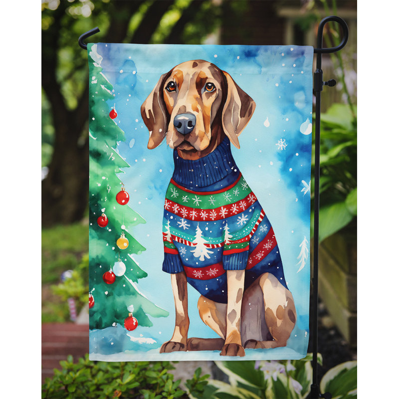 Polyester double face Noël, H 15,5 po x l 11,25 po
