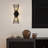 2-light Black Wall Sconces 16 Inch Black Bathroom Light Fixture