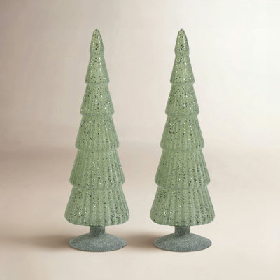 Amaryllis Glass Tree on Glitter Base