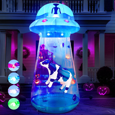 OVNI gonflable d'Halloween 9 pi avec lumières DEL