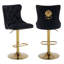 Swivel Upholstered Adjustable Height Counter Stool with Metal Frame-2108636927-2108636924
