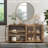 Cevat 60'' Boho Buffets & Sideboards with Sideboard Cabinet with 4 Glass Doors-419454228