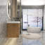 Ensemble de meuble-lavabo simple 35 po mural-1046574085
