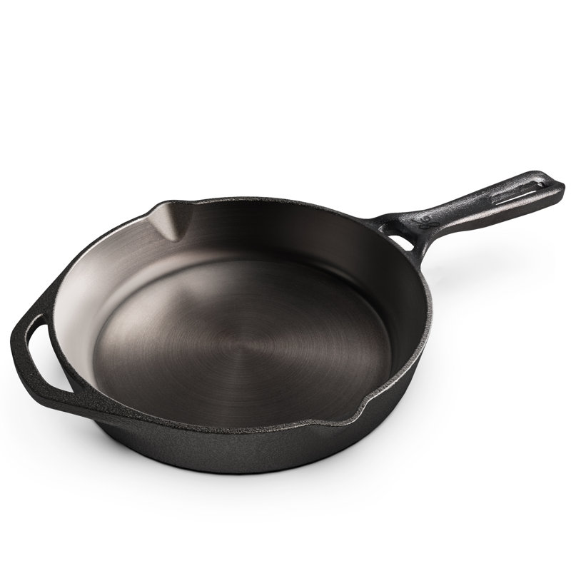 Poêle en fonte de 10 pouces, pré-assaisonnée et plus résistante pour plus de friture, de cuisson, de grillade, de cuisson intérieure et extérieure
