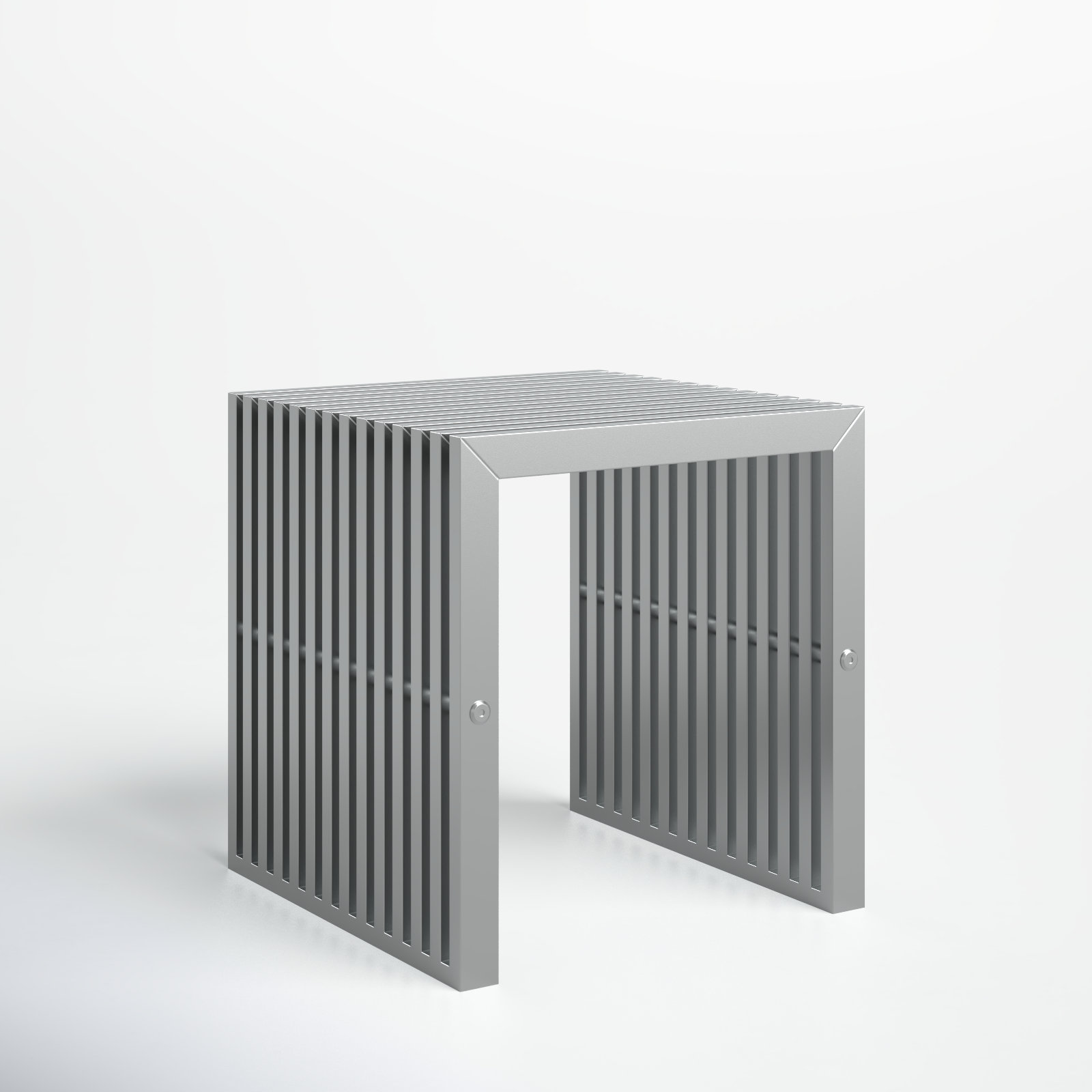 Jules Accent Stool, Silver