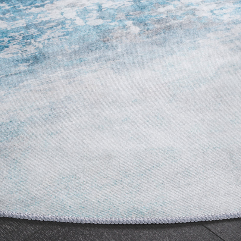 Bennita 833 Area Rug In Gray/ Blue, Round 6'