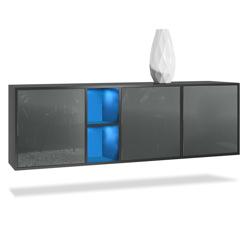 Argaki 182cm Sideboard, With LED, Grey