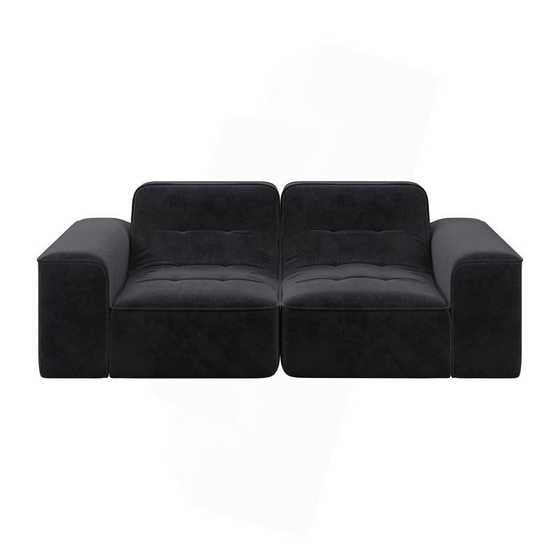 Canapé modulaire 83,6 po à 3 places 83,6 po avec capitonnage, canapé moderne en chenille scintillante, canapé profond pour salon, appartement, bureau, studio