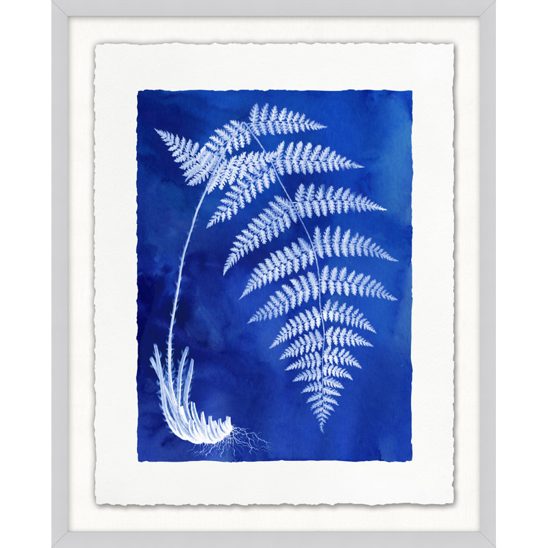 Fern Inspiration Indigo 8 Framed Painting