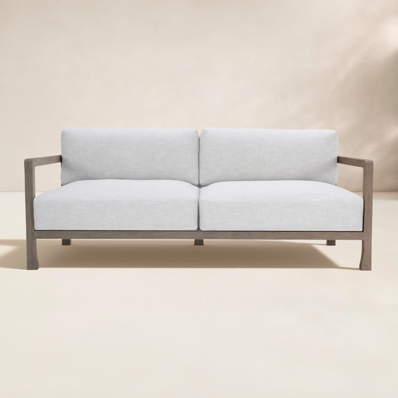 Tanah 80'' Wide Teak Loveseat with Cushions