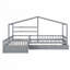 Lit plateforme House avec trois tiroirs de rangement-503122656