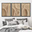 Courbes abstraites minimalistes dans des tons neutres, décor moderne, calme minimaliste, détente douillette pour la chambre à coucher-100780869-100780871