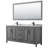 Daria 72'' Double Bathroom Vanity with Carrara Marble Top-97900765-97900769-97900764