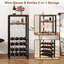 Open Shelving Wine Bottle Rack Brown