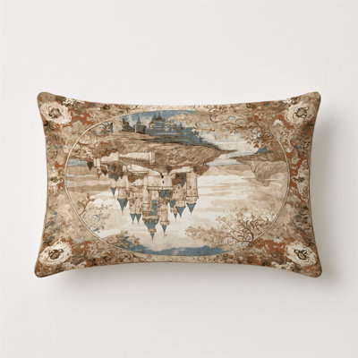 Golden Drawbridge Indoor And Outdoor Throw Pillow