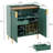Coffee Bar Cabinet with Wine Racks, Green Liquor Cabinet with Fluted Texture, Modern Sideboard Buffet Cabinet