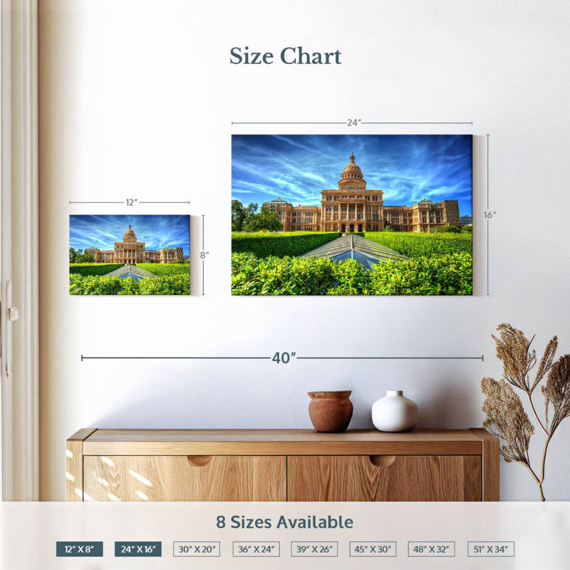 Nicci Texas Capitol, H 16 po x l 24 po