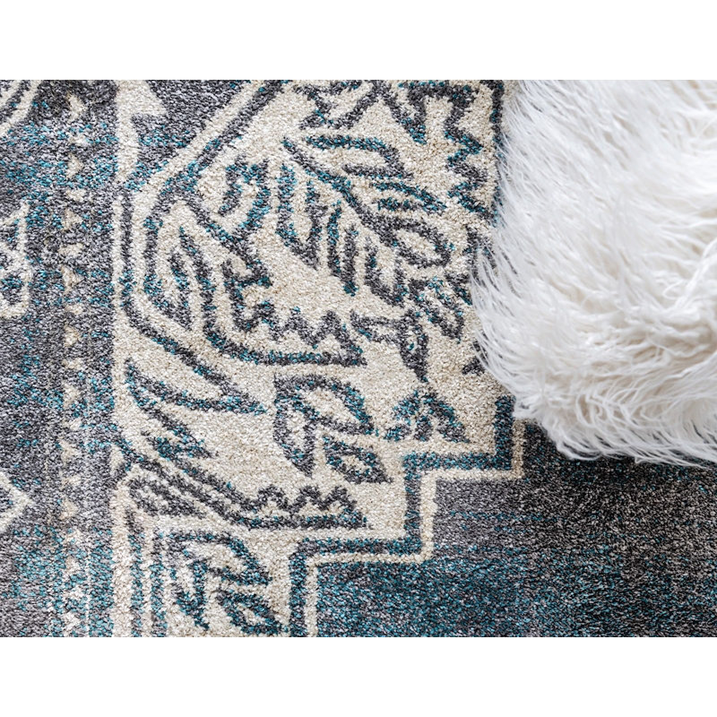 Tapis oriental gris Mumford, Rectangle 4 pi x 6 pi