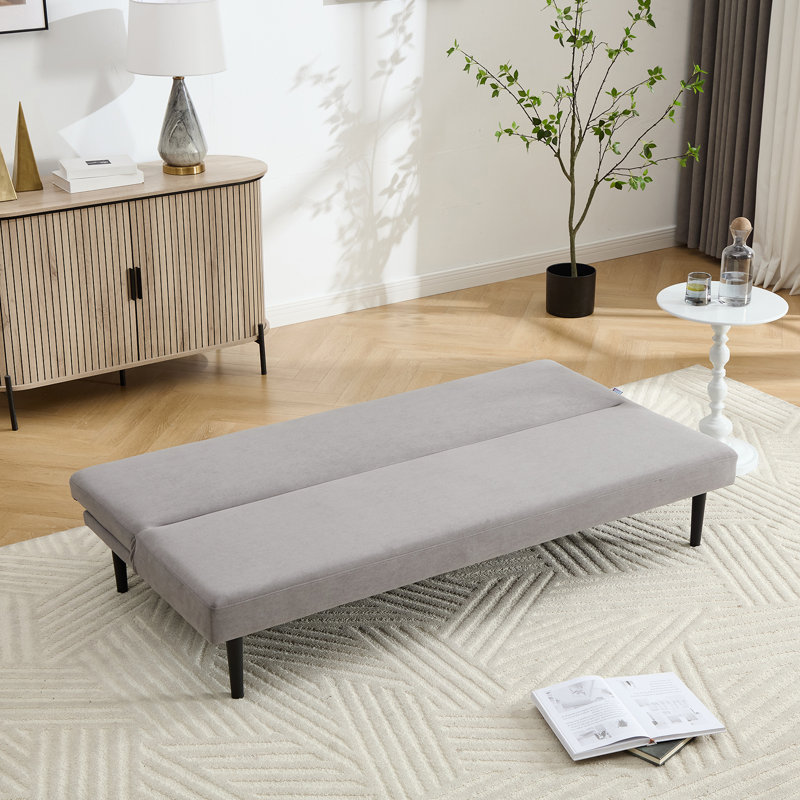 165cm W Modern Convertible Sofa Bed, Grey