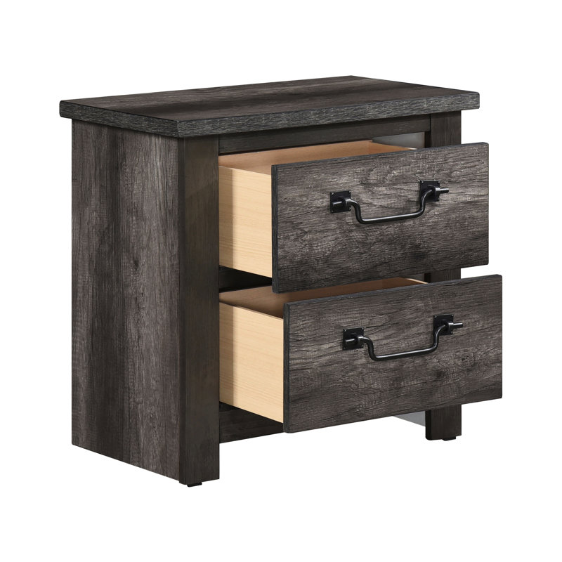 Table de chevet 2 pour chambre à coucher en gris - qualité de fabrication