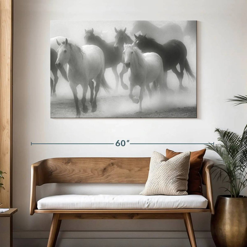 Équipe de chevaux Brampt BW, H 32 po x l 48 po