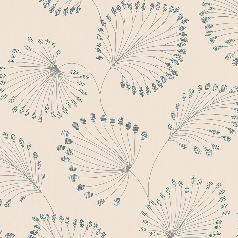 Caputo 10.05m x 53cm Matte Wallpaper Roll, Cream/Blue/Grey