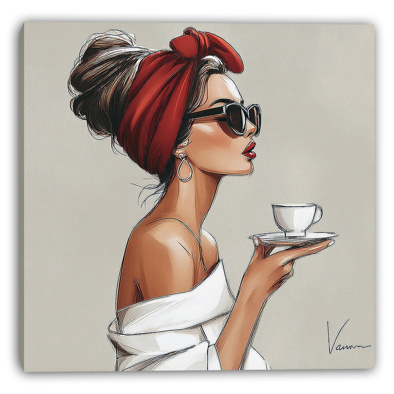 Art mural classique sur toile tendue Rouge, H 40 po x l 40 po