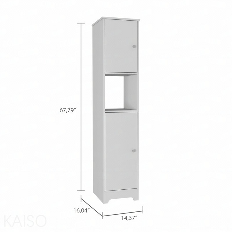 Armoire à linge, portes doubles, quatre tablettes intérieures, deux armoires - blanc, Blanc