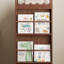 Bibliothèque simple et rotative en bois massif