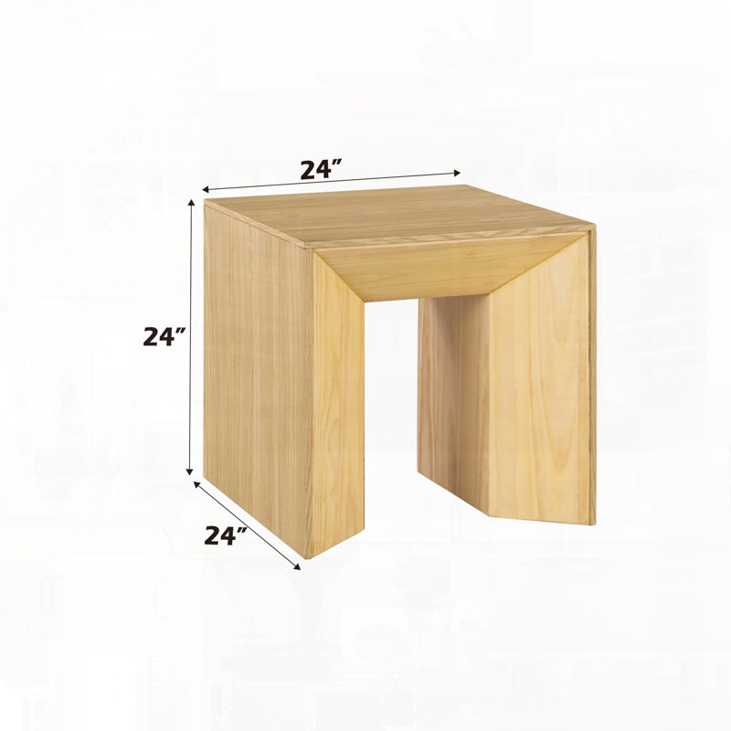 Natural Oak Finish End Table