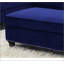 Repose-pieds en velours indigo Living