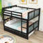 Lit superposé double au-dessus d'un lit double avec lit gigogne simple-559956396