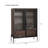 51.2'' Freestanding Display Cabinet With 2 Storage Drawers, Pantry With Glass Doors & LED Lighting, Curio Cabinet With Glass Door & 4-Tier Adjustable Shelves For Living Room, Kitchen, Office-905343045
