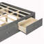 Structure de grand lit plateforme avec 4 tiroirs de rangement-469235549