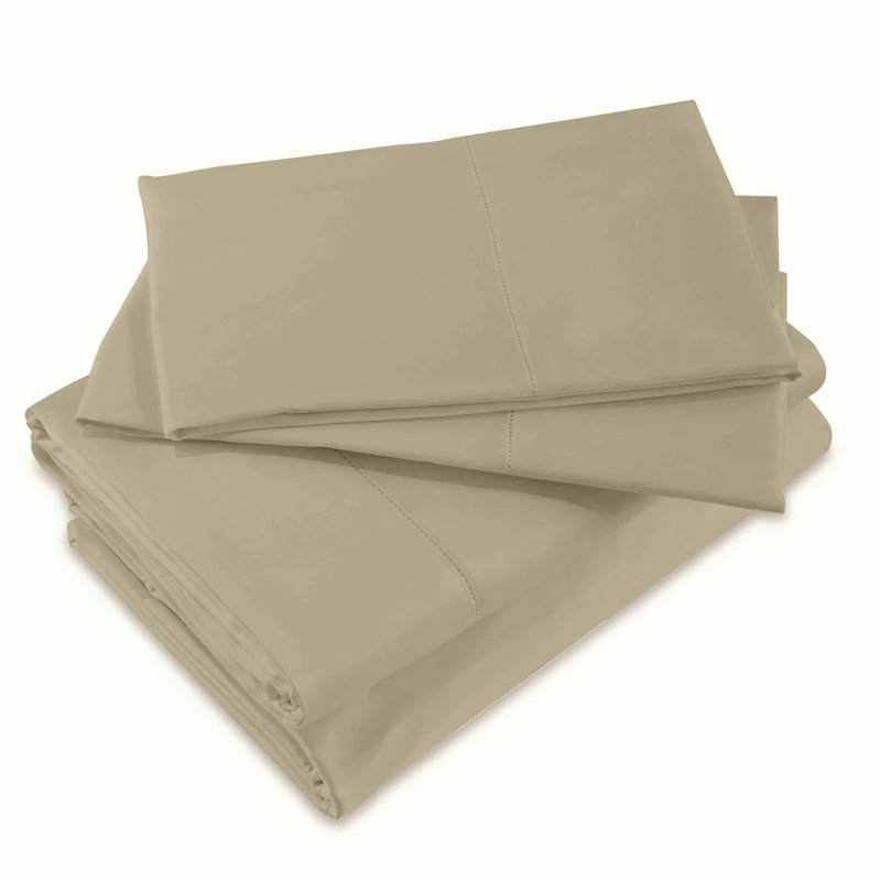 Raffaello Sheet Set, King Sheet Set with 2 Pillowcases, Flax