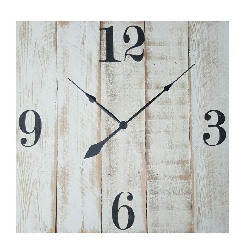 Horloge murale surdimensionnée Ridlon Farmhouse, Grand