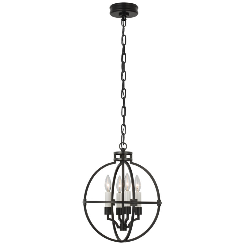 Chapman & Myers Lexie Globe Lantern, 37" H x 30" W x 30" D, Bronze