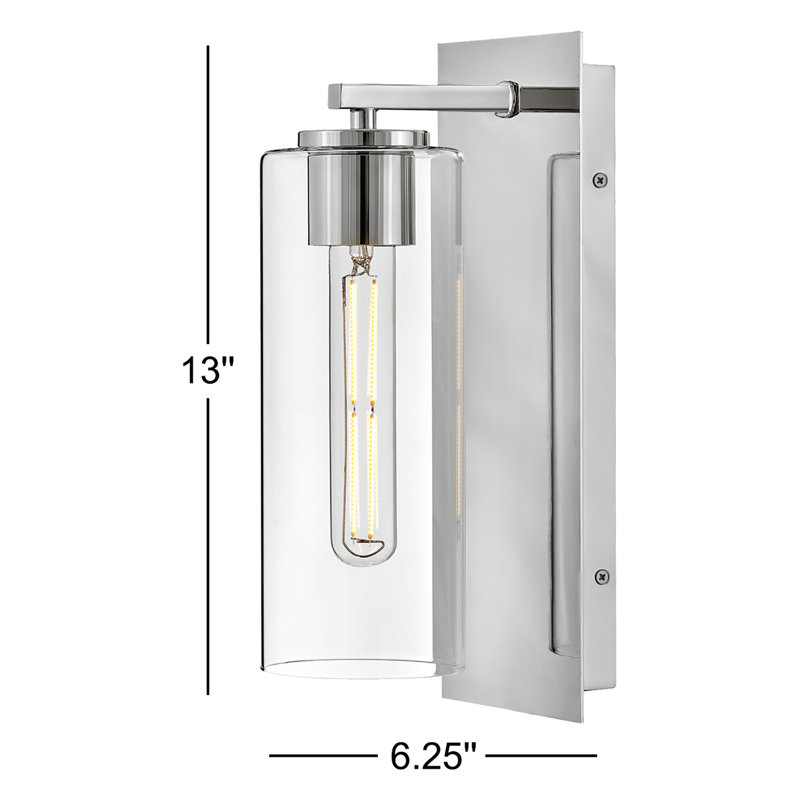 Chimere Armed Sconce, Polished Nickel