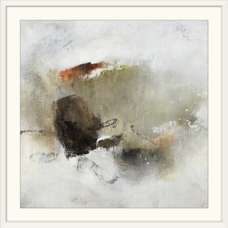 «Mindset Rust», reproduction de peinture à l'aquarelle, Cadre blanc, H 28 x l 28 po x P 1 po