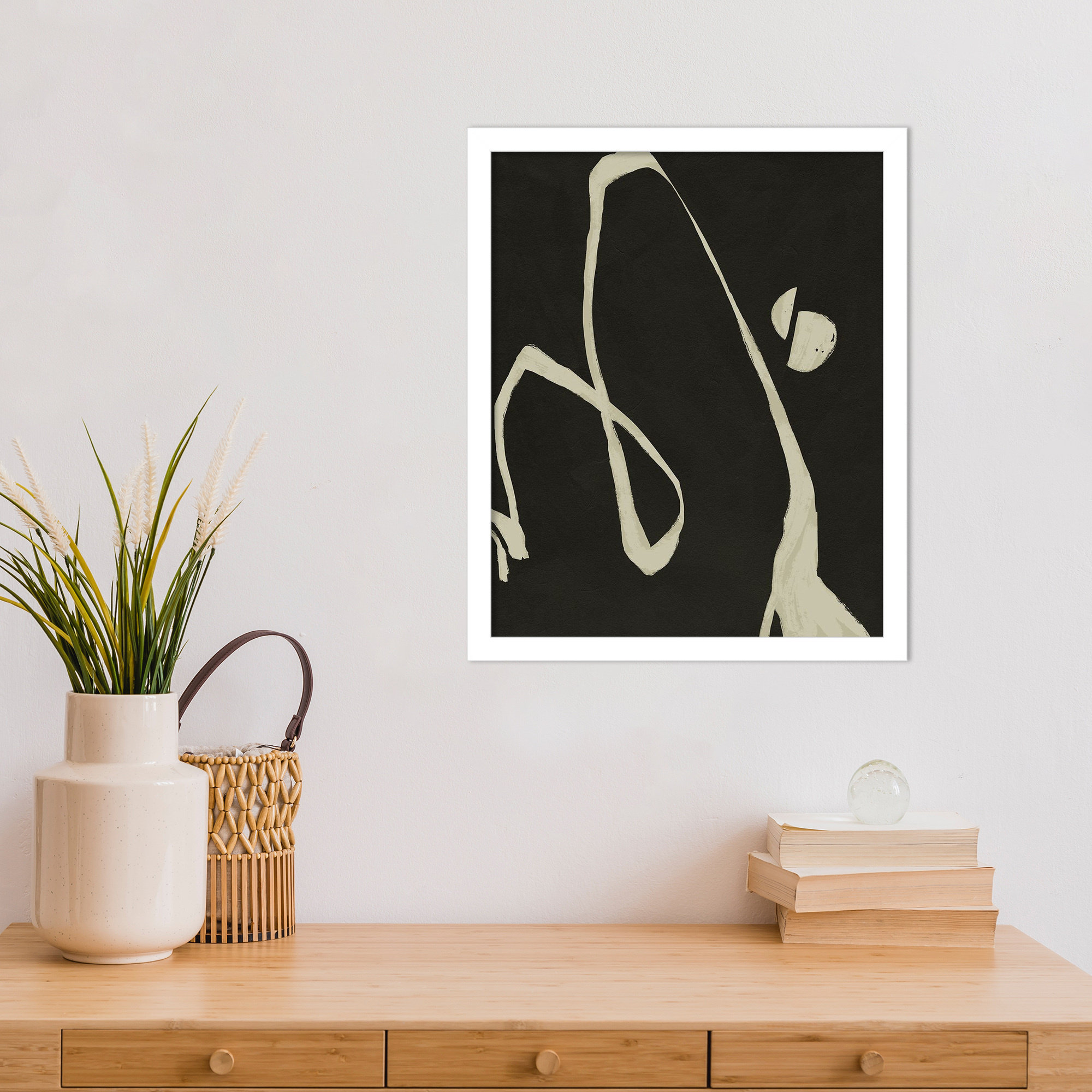 Neutral Spring II by Jacob Green, White, 17" H x 14" W x 1" D
